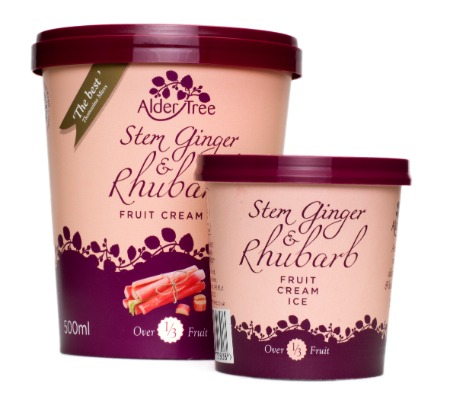 Alder Tree Stem Ginger & Rhubarb Ice Cream